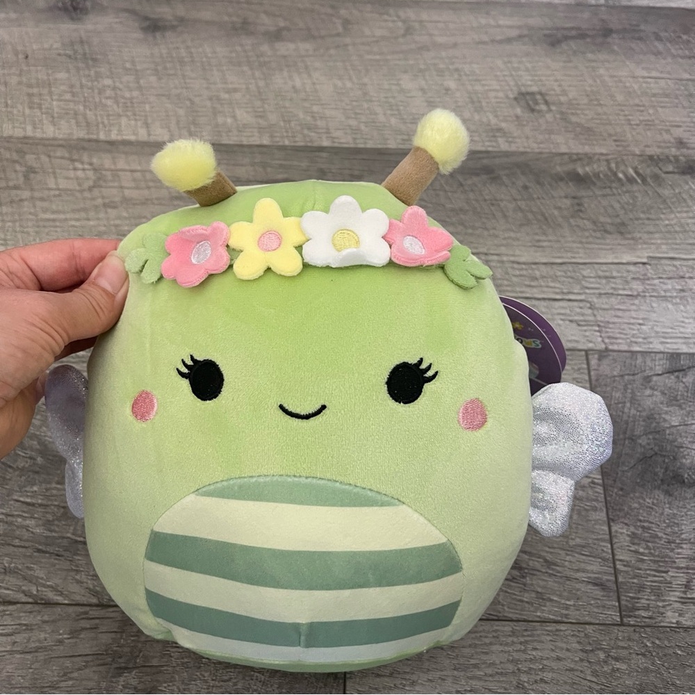 Squishmallows Jazwares Green Plush Toy with Flowers
